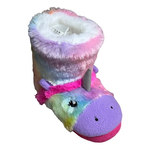 Totes Toasties Kids Unicorn Slippers Multi Size *you choose* - Picture 9 of 12
